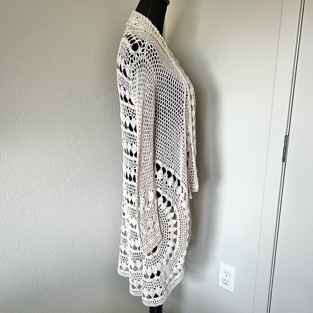 EXC • Free People Harmony Crochet Cardigan in Cream • - Picture 7 of 10